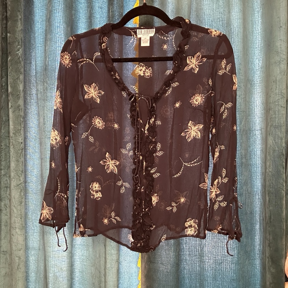 Vintage Y2K sheer black top
